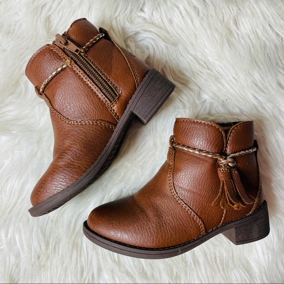 Osh Kosh Toddler Brown Booties - Picture 2 of 9